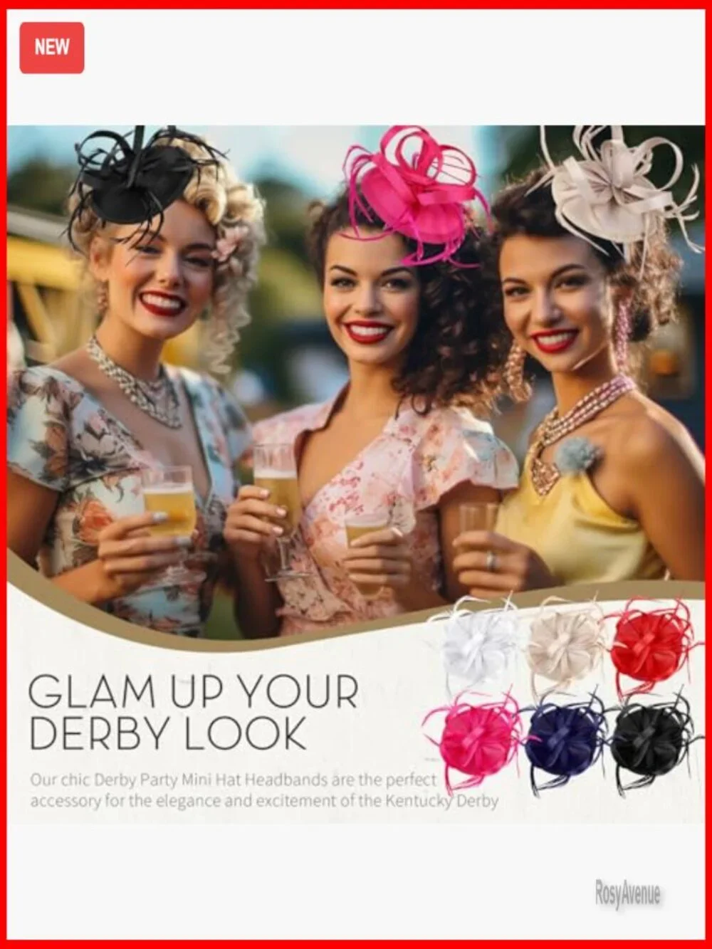 6-Piece Fascinator Set for Derby Tea Party Wedding Bridal Cocktail